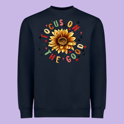 Focus On The Good Heavyweight Sweatshirt Designed By Maliassmallbusiness