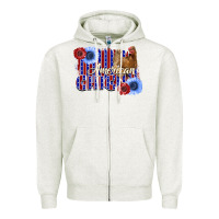 Oatmeal Heather American Chicken Zipper Hoodie - Bettercallsaul