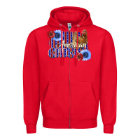 Red American Chicken Zipper Hoodie - Bettercallsaul