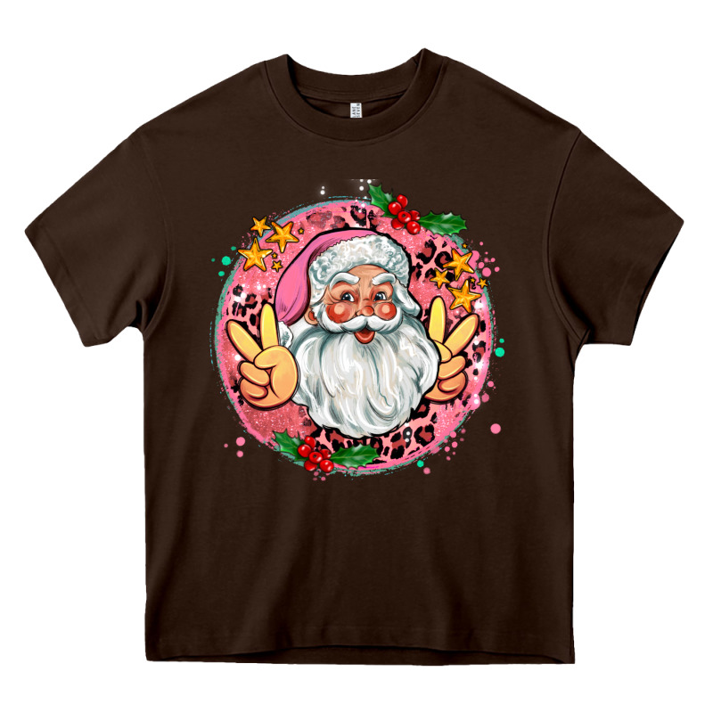 Merry Christmas Peace Santa Heavy Core Tee by AdoDesignShop | Teevron