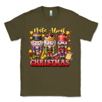 Army Green Nuts About Christmas Classic Tee - CowhideDigitalArt