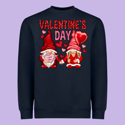 Valentines Day With Gnomies Heavyweight Sweatshirt Designed By Nancycooperartshop