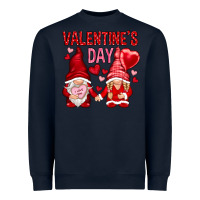 Navy valentines day with gnomies Heavyweight Sweatshirt - NancyCooperArtShop