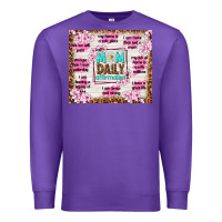 Purple mom daily affirmation Premium Sweatshirt - TumblerDesignByShophia