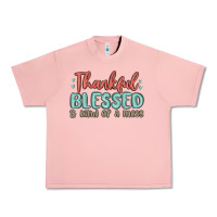 Salmon thankful blessed and kind of a mess Urban Heavy Tee - MaliasSmallBusiness