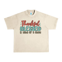 Sandshell thankful blessed and kind of a mess Urban Heavy Tee - MaliasSmallBusiness