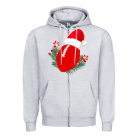 Heather Grey Christmas Football Zipper Hoodie - Bettercallsaul