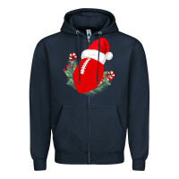 Navy Christmas Football Zipper Hoodie - Bettercallsaul