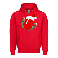 Red Christmas Football Zipper Hoodie - Bettercallsaul