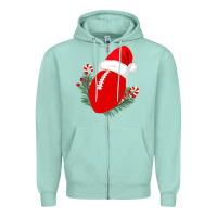 Seafoam Christmas Football Zipper Hoodie - Bettercallsaul