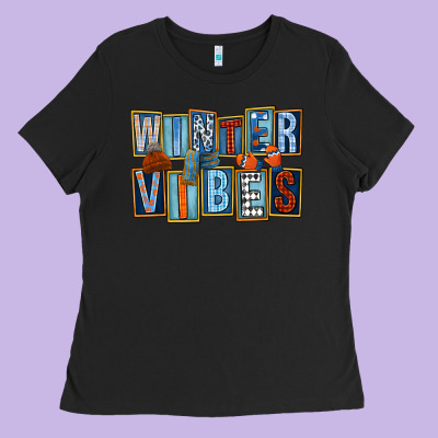 Winter Vibes Ladies Tee Designed By Fadigitalartstudio