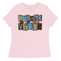 Bubblegum Pink winter vibes Ladies Tee - FaDigitalArtStudio