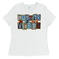 White winter vibes Ladies Tee - FaDigitalArtStudio