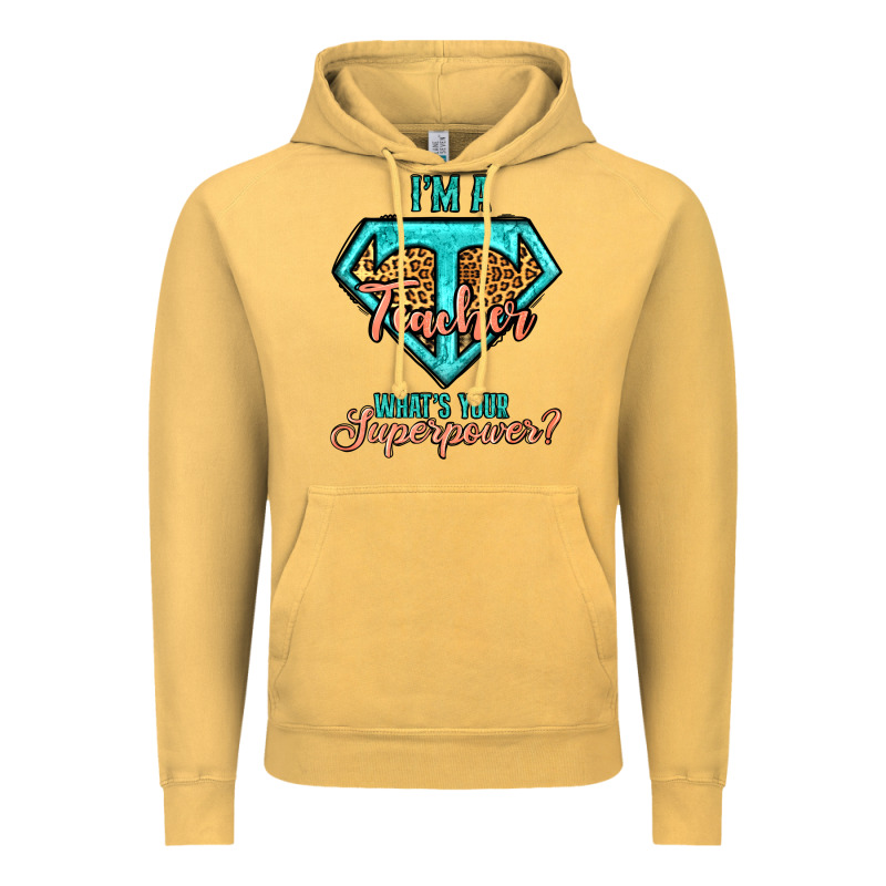 I'm A Teacher What's Your Superpower Leopard Vintage Hoodie by Jasminsmagicworld | Teevron