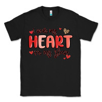 Black i wear my heart on my sleeve Classic Tee - MaliasSmallBusiness