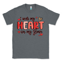 Charcoal Heather i wear my heart on my sleeve Classic Tee - MaliasSmallBusiness