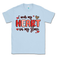 Dusty Blue i wear my heart on my sleeve Classic Tee - MaliasSmallBusiness