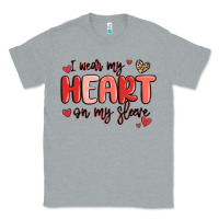 Heather Grey i wear my heart on my sleeve Classic Tee - MaliasSmallBusiness