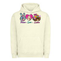 Pigment Pistachio Peace Love Easter Urban Hoodie - BundleAndBundleShop