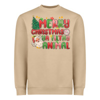 Mushroom merry christmas ya filthy animal Heavyweight Sweatshirt - MaliasSmallBusiness
