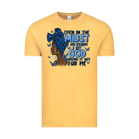 Vintage Mustard even in the midst of may storm afro woman Vintage Tee - MaliasSmallBusiness