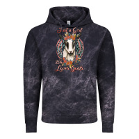 Cloud Black just a girl who loves goats Vintage Hoodie - Jasminsmagicworld