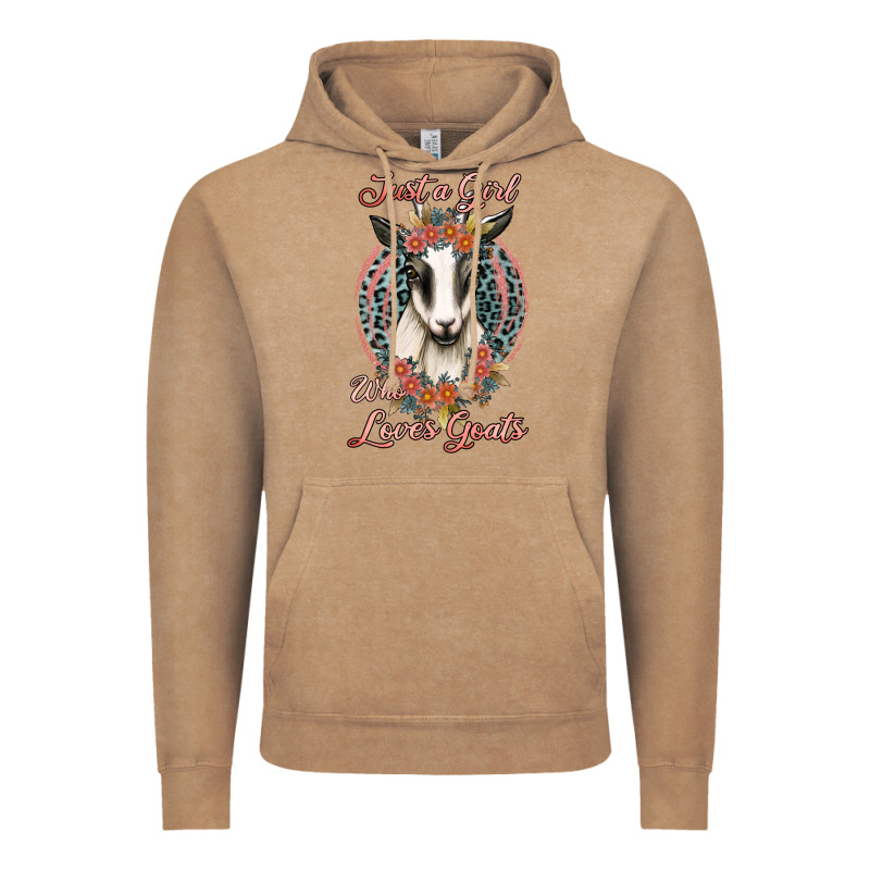 Just A Girl Who Loves Goats Vintage Hoodie by Jasminsmagicworld | Teevron