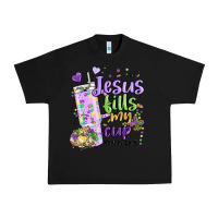 Black mardi gras jesus fills my cup Urban Heavy Tee - MaliasSmallBusiness