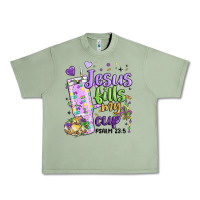 Oil Green mardi gras jesus fills my cup Urban Heavy Tee - MaliasSmallBusiness