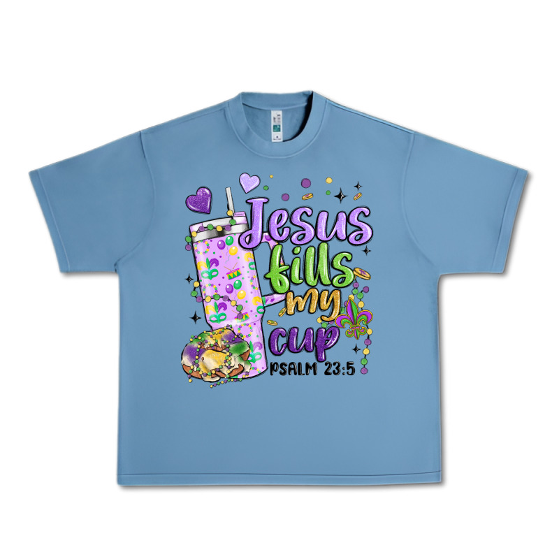 Mardi Gras Jesus Fills My Cup Urban Heavy Tee by MaliasSmallBusiness | Teevron
