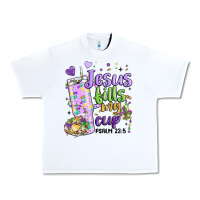 White mardi gras jesus fills my cup Urban Heavy Tee - MaliasSmallBusiness