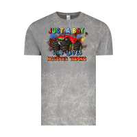 Cloud Rock just a boy who loves monster trucks Vintage Tee - JahusDesignShop