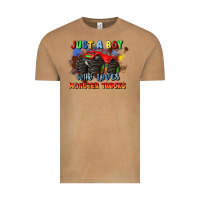 Vintage Camel just a boy who loves monster trucks Vintage Tee - JahusDesignShop