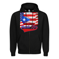 Black Puerto Rico Baseball Zipper Hoodie - Bettercallsaul