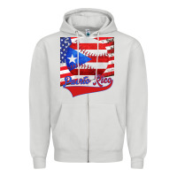 Dove Grey Puerto Rico Baseball Zipper Hoodie - Bettercallsaul