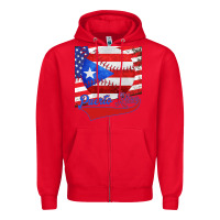 Red Puerto Rico Baseball Zipper Hoodie - Bettercallsaul