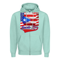 Seafoam Puerto Rico Baseball Zipper Hoodie - Bettercallsaul