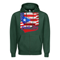 Sports Green Puerto Rico Baseball Zipper Hoodie - Bettercallsaul