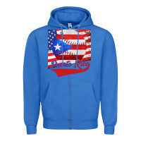 True Royal Puerto Rico Baseball Zipper Hoodie - Bettercallsaul