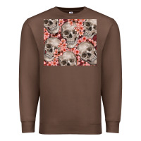 Chestnut skulls and flowers Premium Sweatshirt - TumblerDesignByShophia