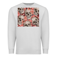 Dove Grey skulls and flowers Premium Sweatshirt - TumblerDesignByShophia