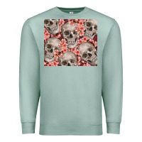 Seafoam skulls and flowers Premium Sweatshirt - TumblerDesignByShophia