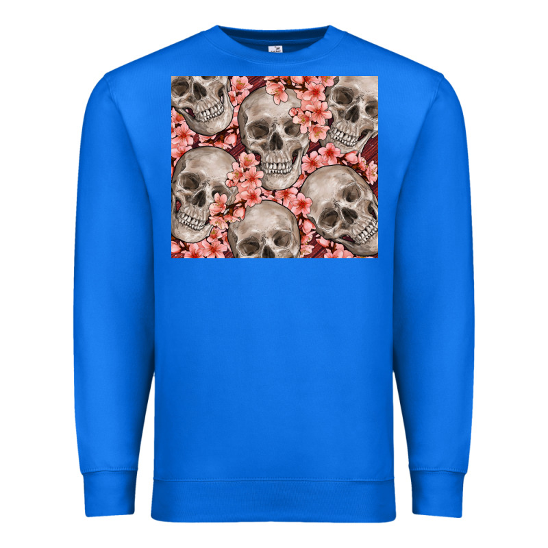 Skulls And Flowers Premium Sweatshirt by TumblerDesignByShophia | Teevron