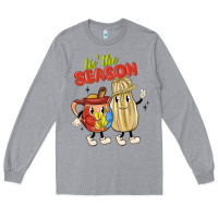 Heather Grey tis' the season mexican food Long Sleeve Tee - MaliasSmallBusiness