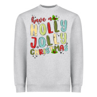 Heather Grey have a holly jolly christmas Heavyweight Sweatshirt - MaliasSmallBusiness