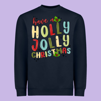 Have A Holly Jolly Christmas Heavyweight Sweatshirt Designed By Maliassmallbusiness