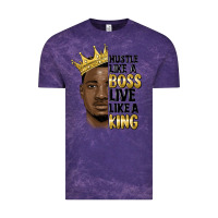Cloud Purple hustle like a boss live like a king malia Vintage Tee - MaliasSmallBusiness