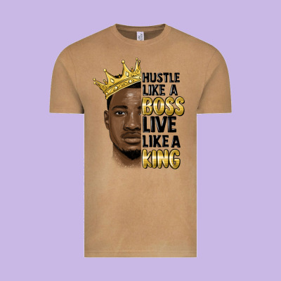 Hustle Like A Boss Live Like A King Malia Vintage Tee Designed By Maliassmallbusiness