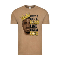 Vintage Coffee hustle like a boss live like a king malia Vintage Tee - MaliasSmallBusiness