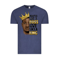 Vintage Denim hustle like a boss live like a king malia Vintage Tee - MaliasSmallBusiness